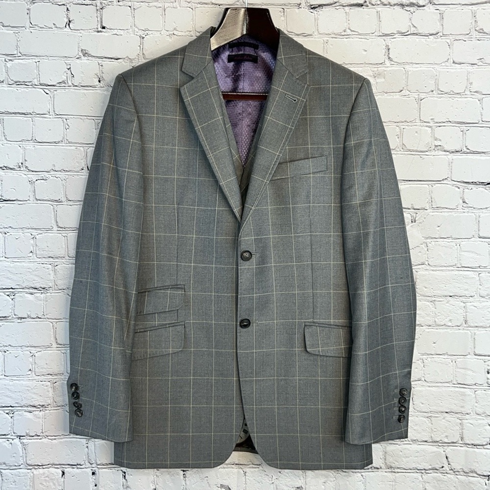 TED BAKER LONDON Endurance Gray Blazer Sport Coat 40R Men’s Suit Jacket